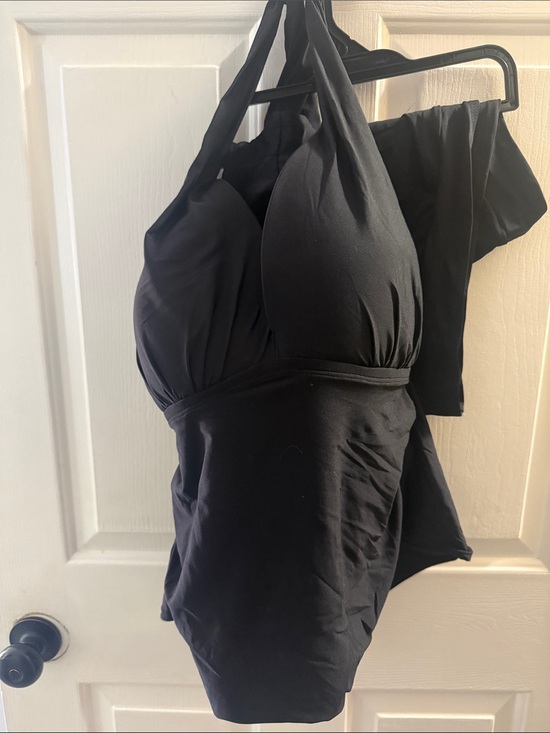 Time and Tru Other - Time and Tru Black Halter One-Piece Swimsuit